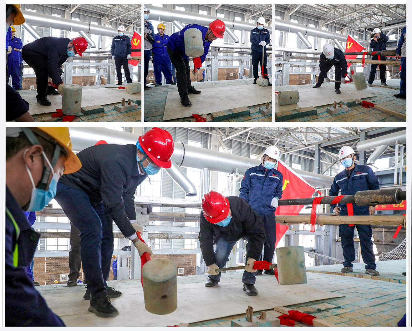 重要進(jìn)展！許昌安彩熔窯大碹順利合攏